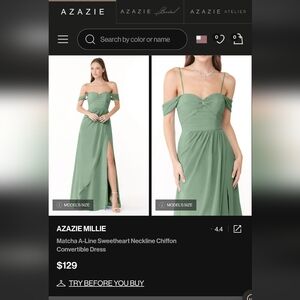 Azazie Millie Matcha. A10